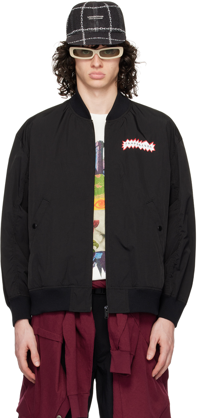 Undercover Black 'propaganda Laboratories' Bomber Jacket