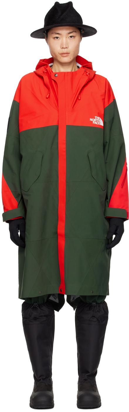 Red & Green The North Face Edition Geodesic Coat