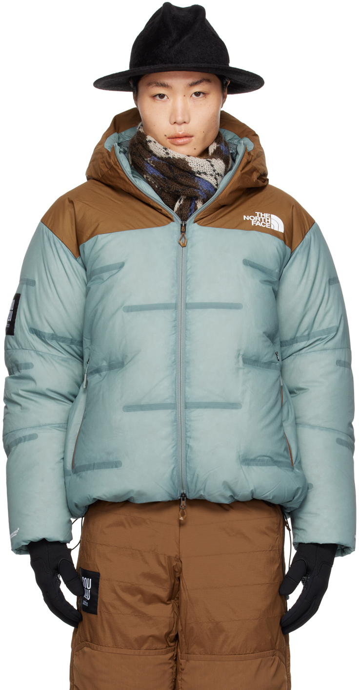 Undercover Brown & Blue The North Face Edition Nuptse Down Jacket In Sepia Brown/con