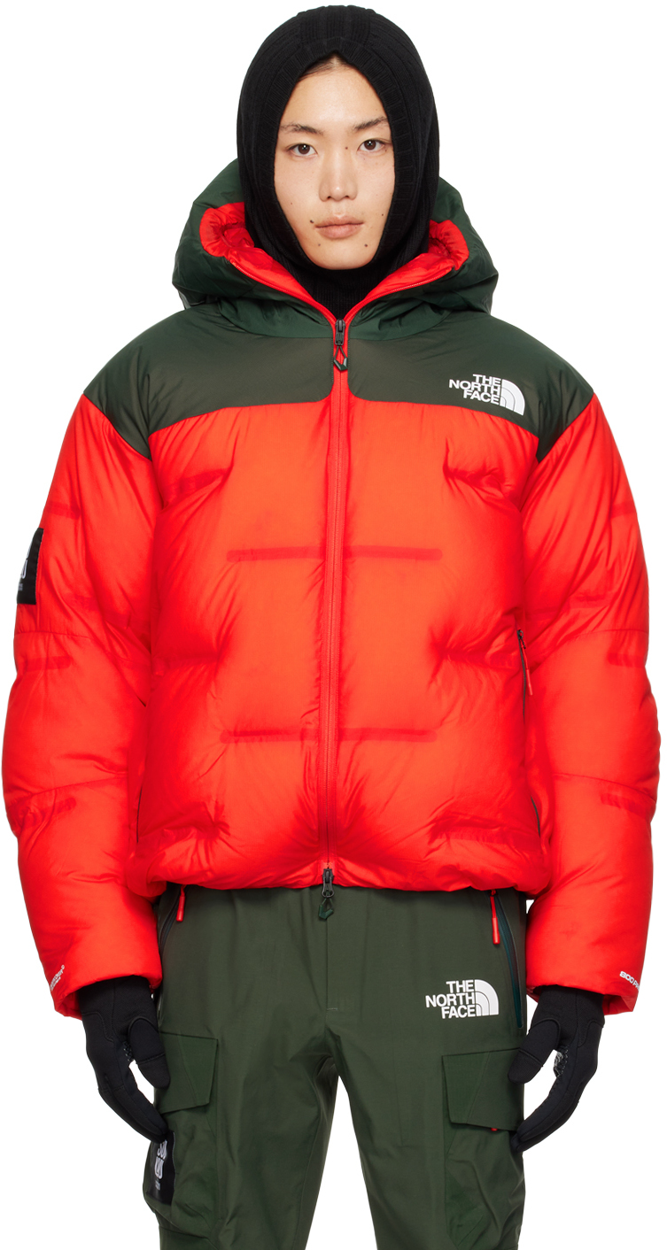 Undercover Red & Green The North Face Edition Nuptse Down Jacket In High Risk Red/cedar