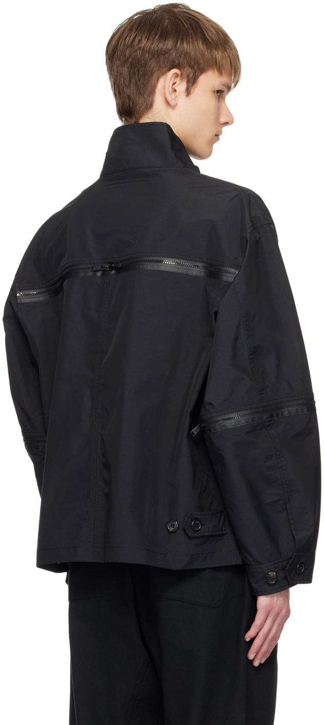 Undercover Black Ring Jacket In Black