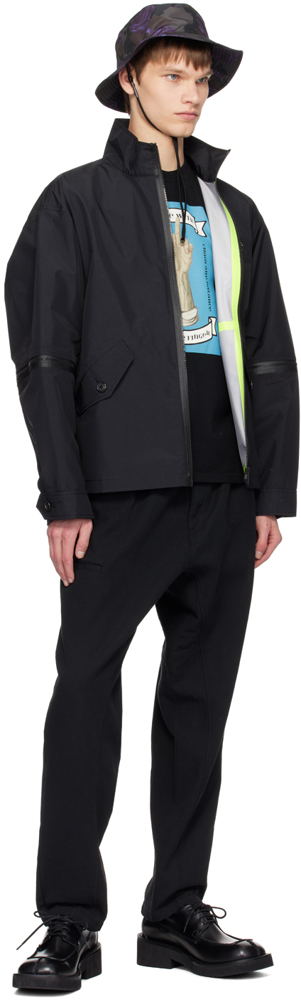Undercover Black Ring Jacket In Black