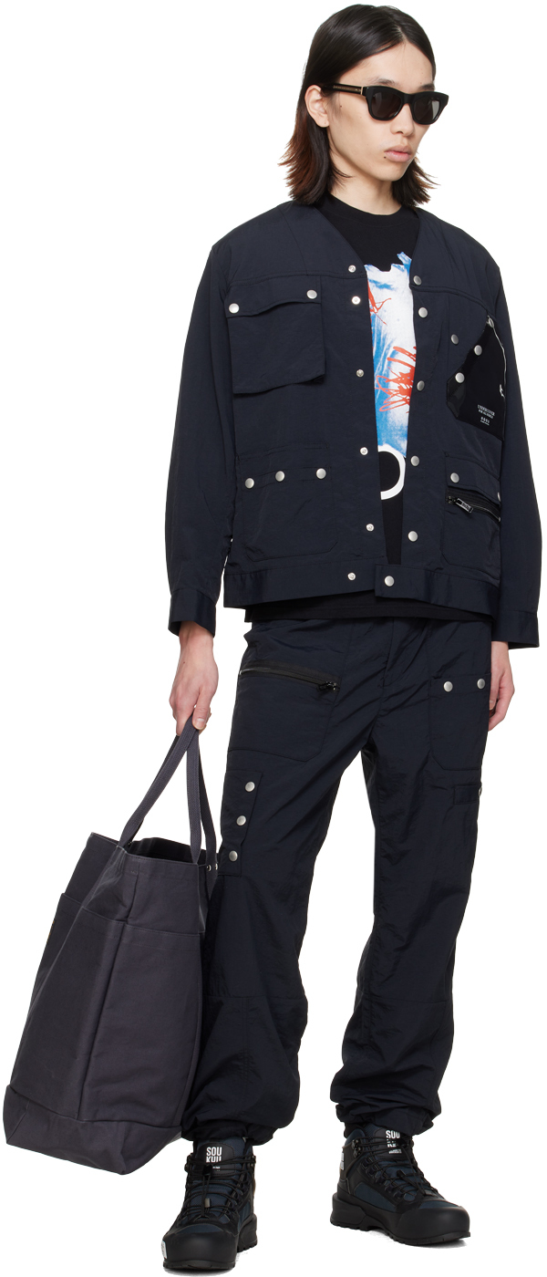 Undercover Black Press-stud Jacket In Black