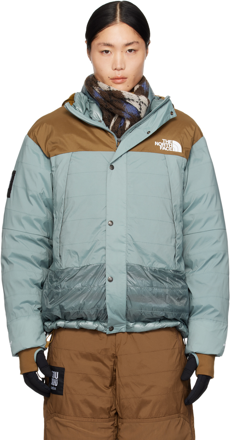 Undercover Brown & Blue The North Face Edition Mountain Down Jacket In Sepia Brown/con