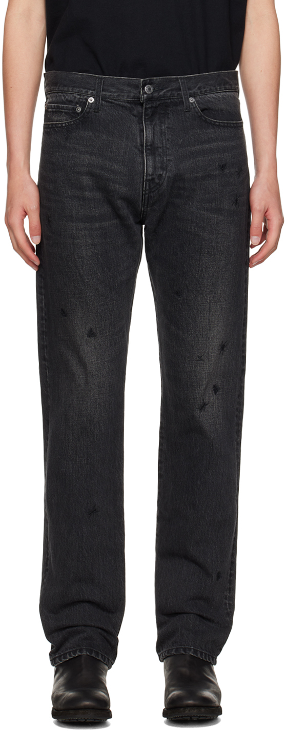 Black Five-Pocket Jeans