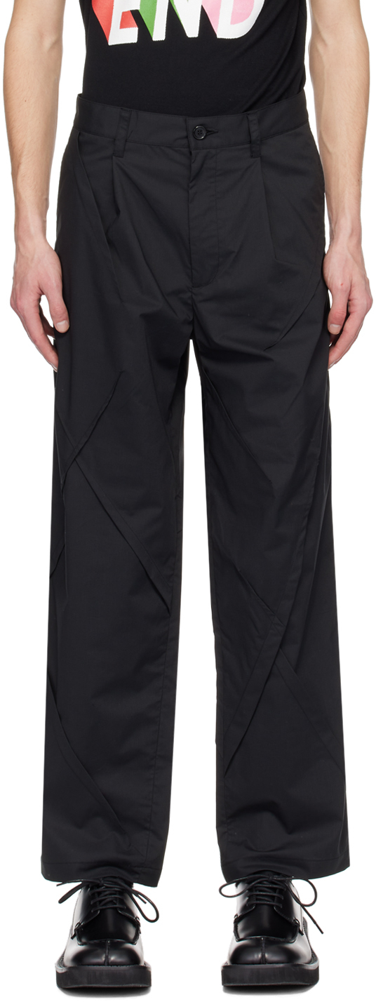 Undercover Black Paneled Trousers