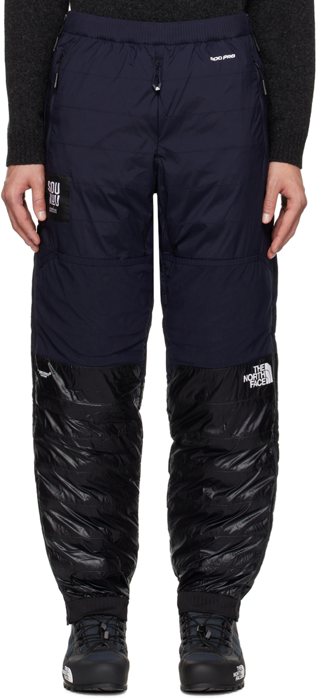 Undercover Navy & Black The North Face Edition Down Trousers In Tnfblk/avtrnavy