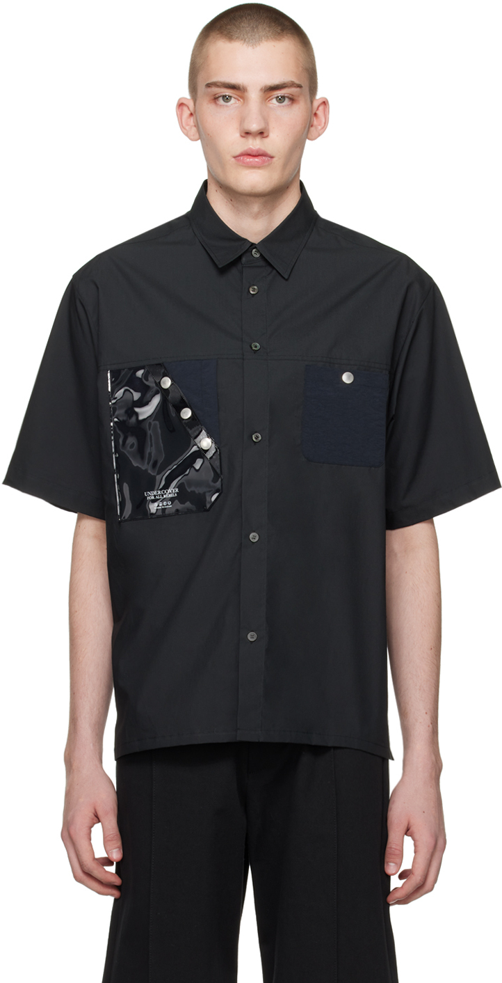 Shop Undercover Black Patch Pocket Shirt
