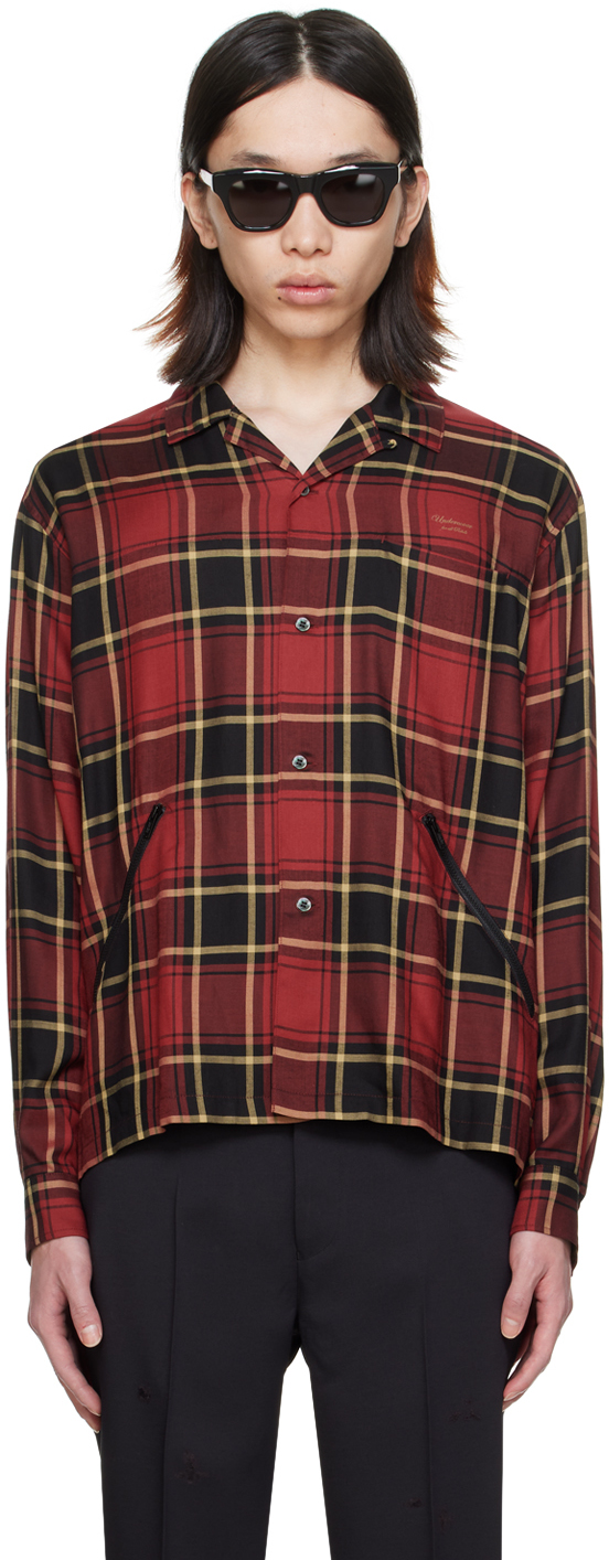 Shop Undercover Red Check Shirt In Red Ck