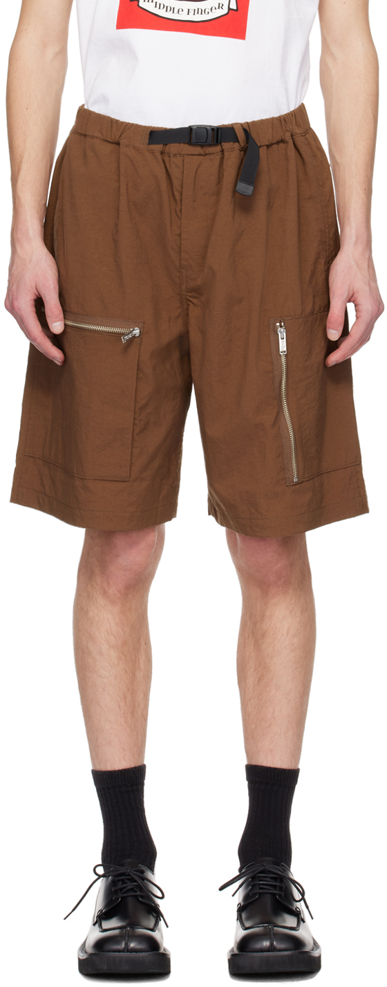 Undercover Brown Zip Shorts