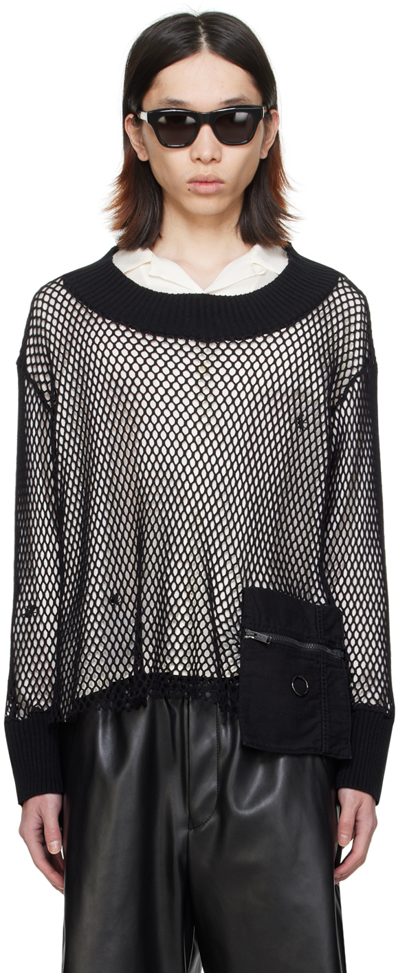 Black Zip Pocket Sweater