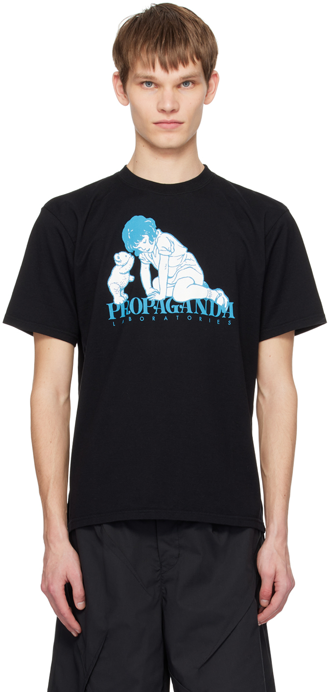 Shop Undercover Black 'propaganda' T-shirt