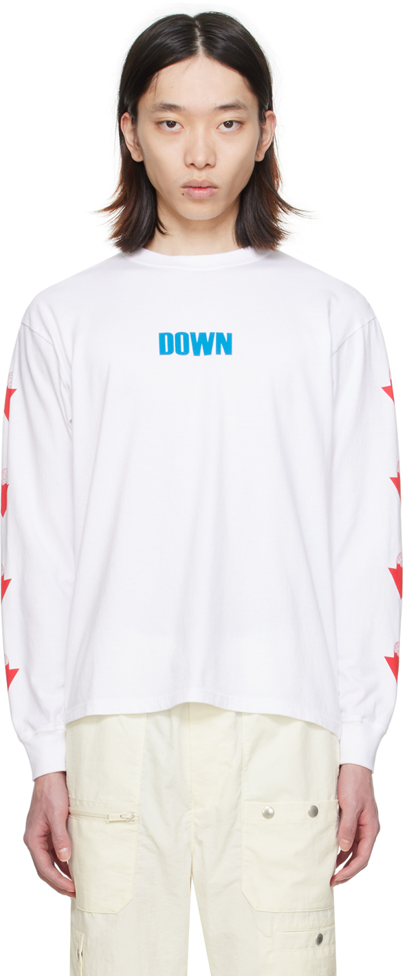 Undercover White Printed Long Sleeve T-shirt