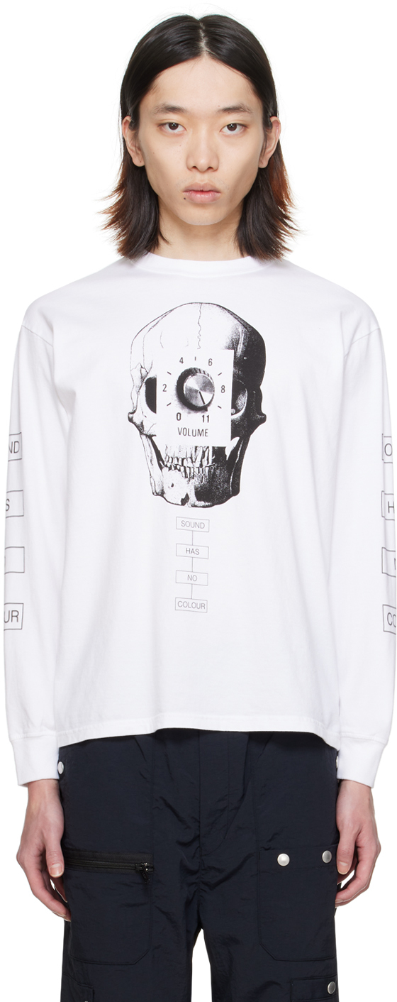 Undercover White Printed Long Sleeve T-shirt