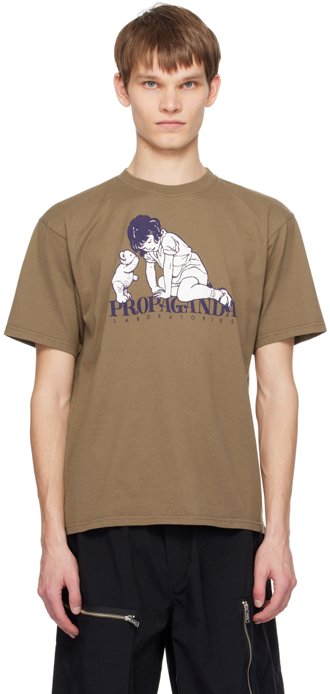 Brown 'Propaganda' T-Shirt