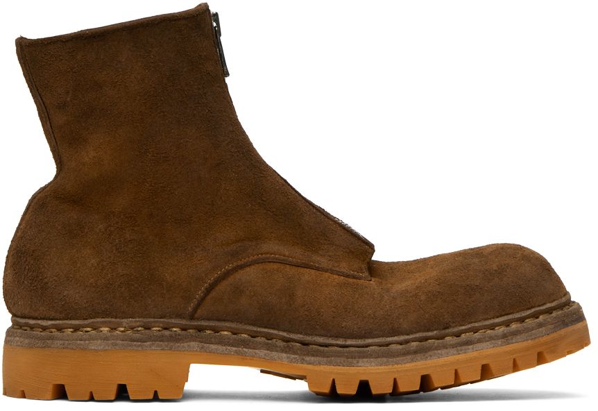 Tan nonnative & Guidi Edition Center Zip Boots