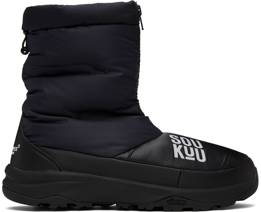 Undercover Navy The North Face Edition Soukuu Nuptse Boots In Tnfblk/avtrnavy