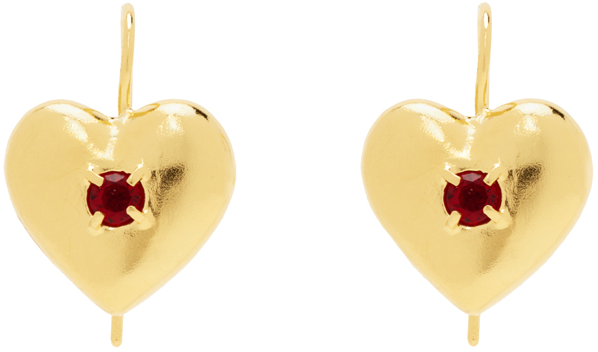 Mondo Mondo Gold Lover Earrings In 18k Gold Plated