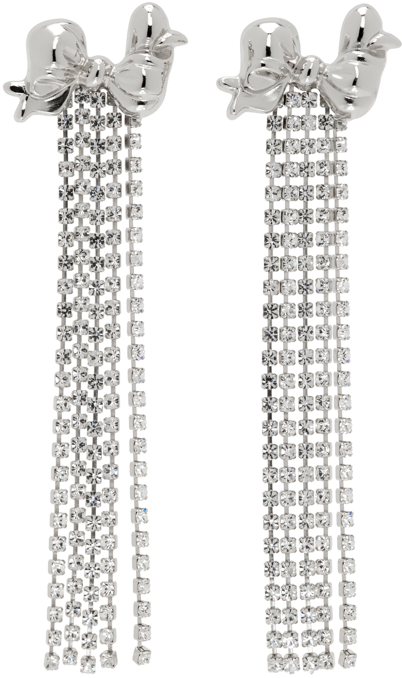 Mondo Mondo Silver Bow Ionic Earrings In Metallic