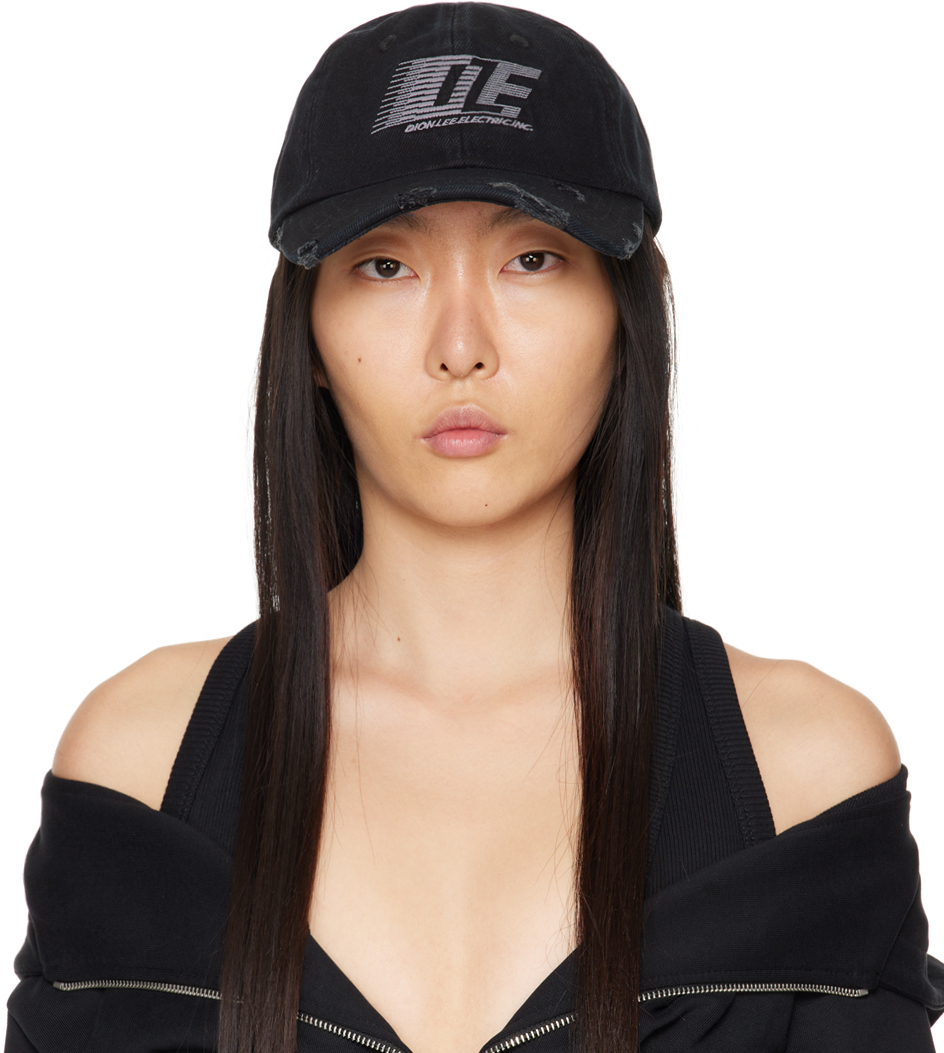 Black DL Electric Denim Cap by Dion Lee on Sale