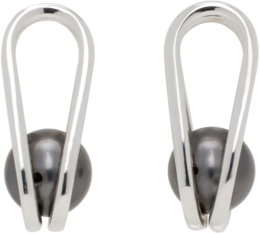 Silver Medium Cage Earrings