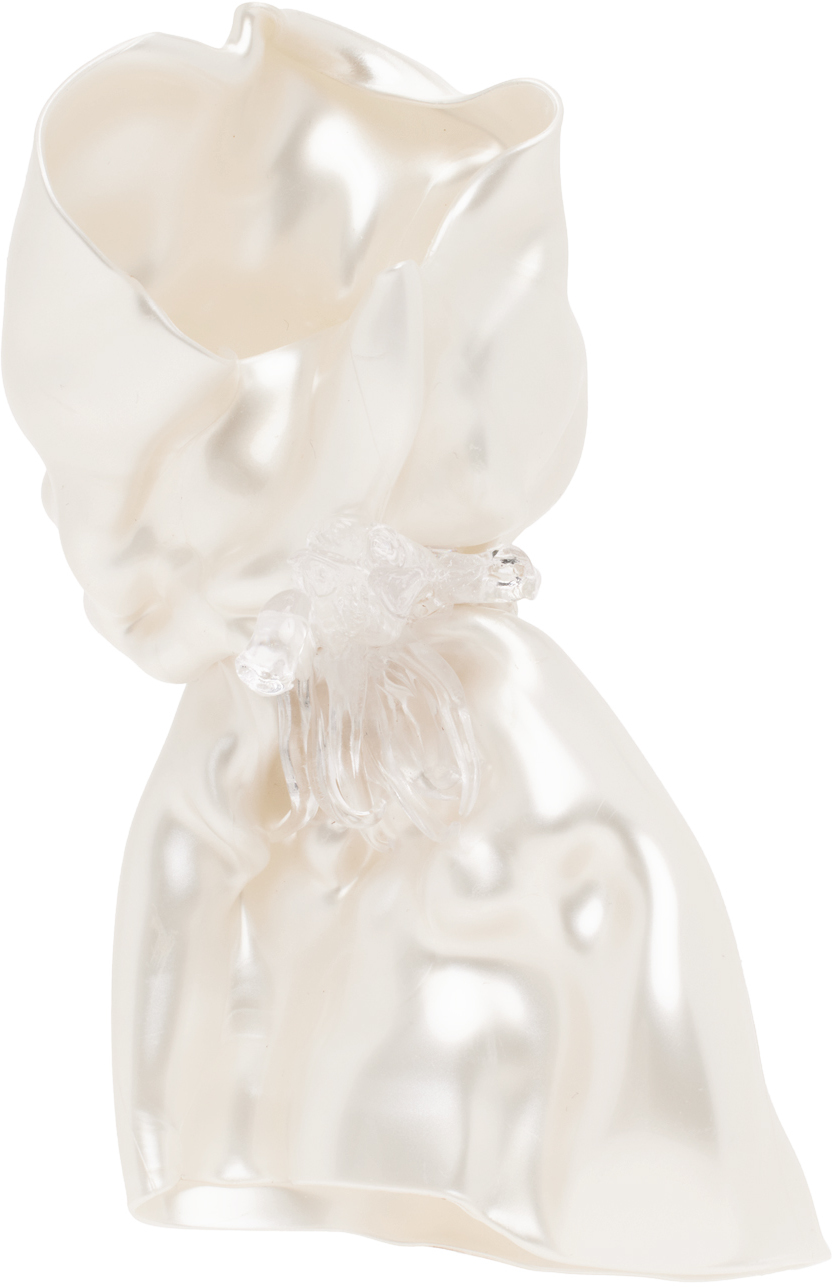 SSENSE Exclusive White Bow Single Ear Cuff