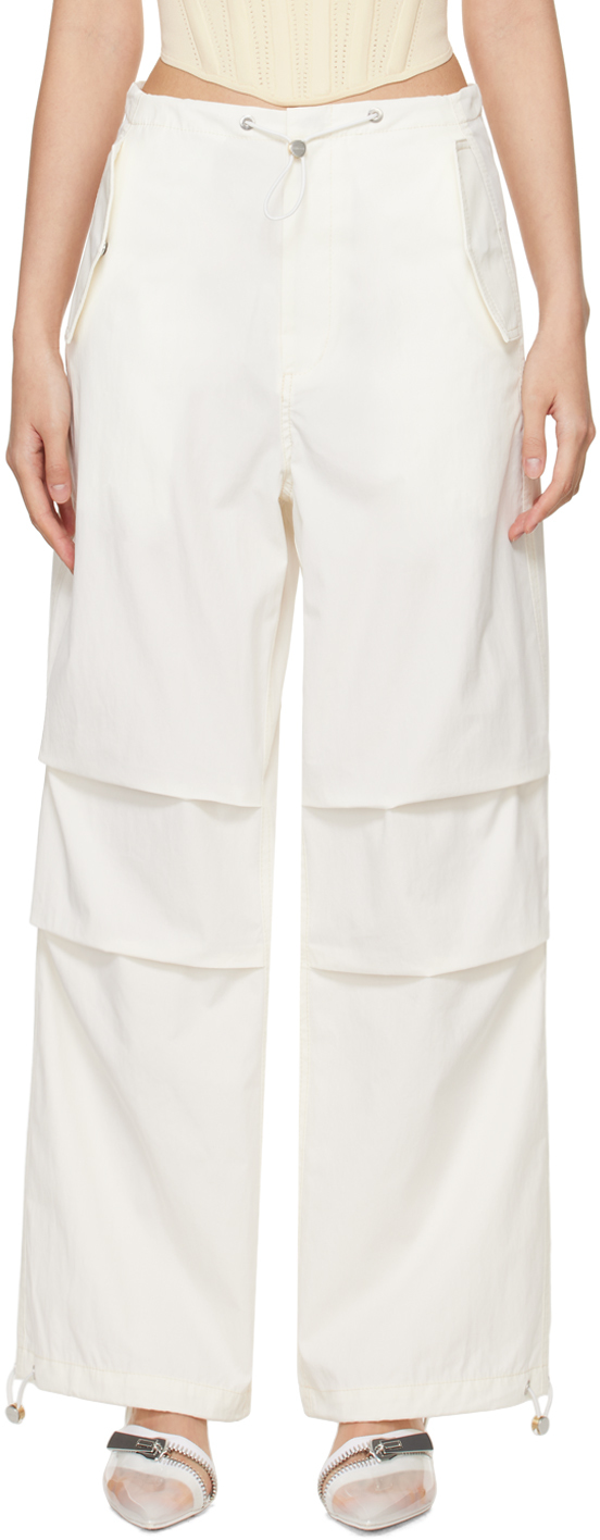 Dion Lee Off-white Parachute Trousers In Ivory