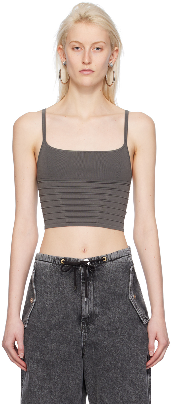 Dion Lee Khaki Ventral Compact Tank Top In Mercury