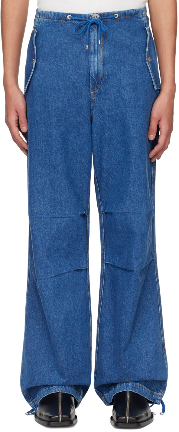 Dion Lee Blue Relaxed Jeans In American Blue