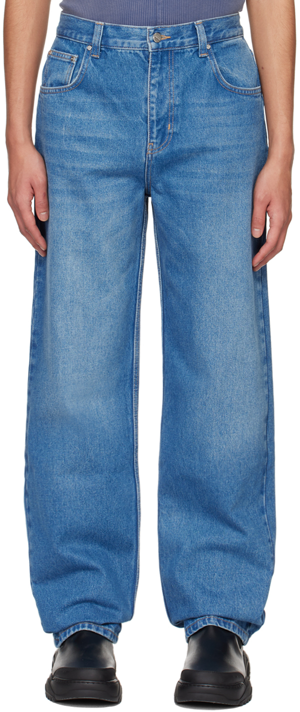 Dion Lee Blue Masc Jeans In American Blue