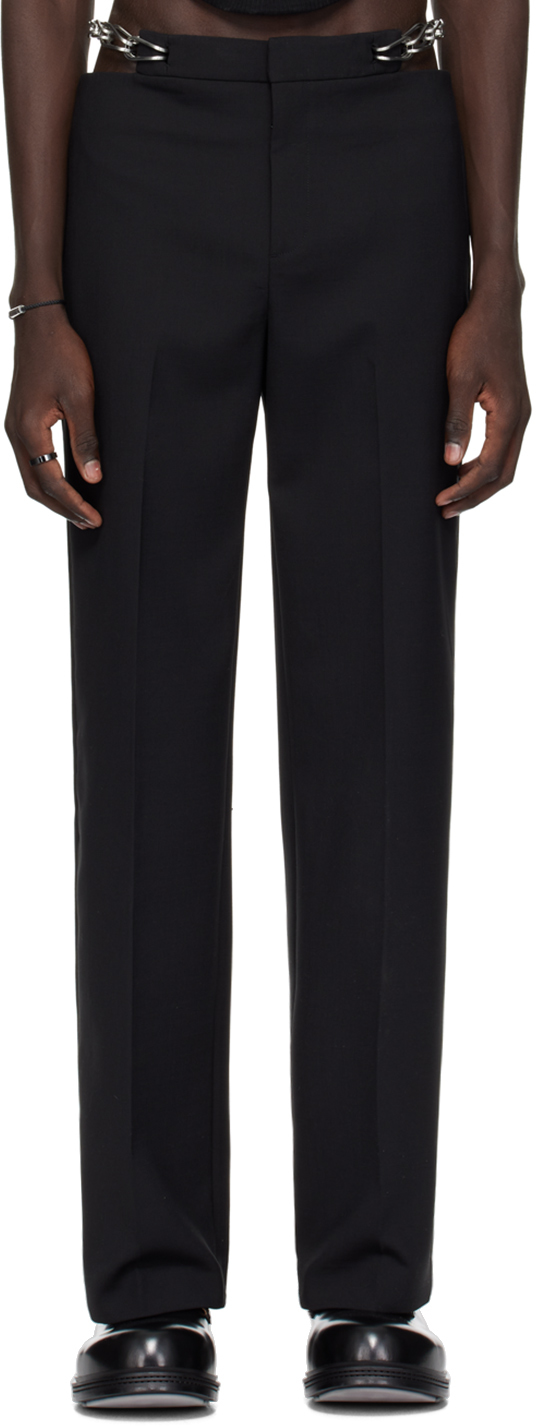 Black Chain Link Trousers