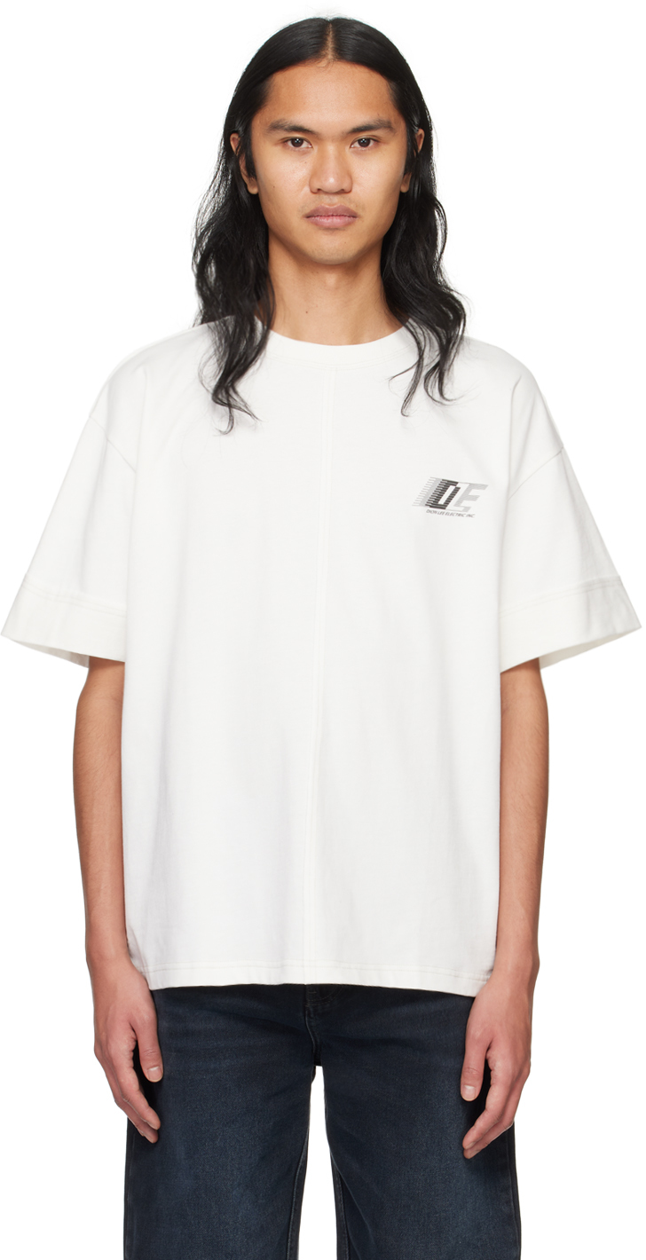 Dion Lee White 'dle' T-shirt In Ivory