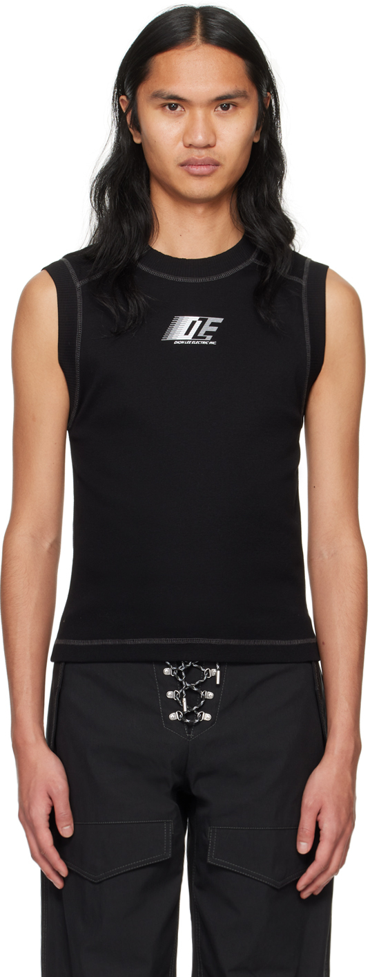 Dion Lee: Black 'DLE' Tank Top | SSENSE UK