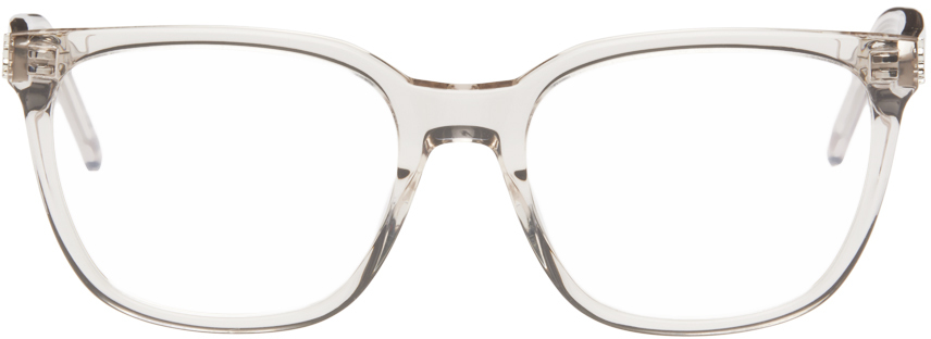 Saint Laurent Beige Sl M129 Glasses In 005 Transparent