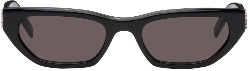 Saint Laurent Black Sl M126 Sunglasses In Black-black-black