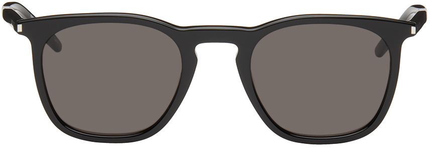 Shop Saint Laurent Black Sl 623 Sunglasses In Black-black-black