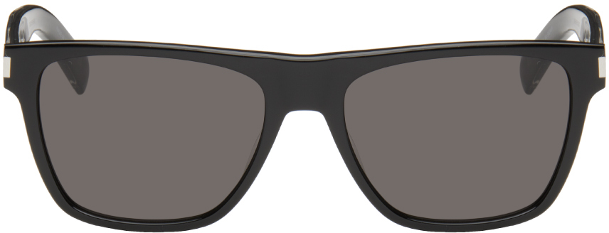 Shop Saint Laurent Black Sl 619 Sunglasses In Black-crystal-black
