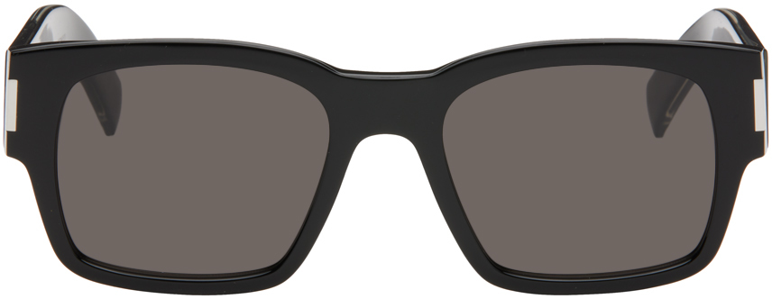 Saint Laurent Black Sl 617 Sunglasses In 001 Black Crystal Black