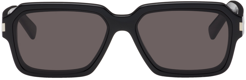 Shop Saint Laurent Black Sl 611 Sunglasses In Black-black-black