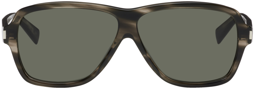 Saint Laurent Gray Sl 609 Carolyn Sunglasses In Havana-havana-grey