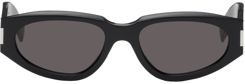 Saint Laurent Black Sl 618 Sunglasses In Black-crystal-black