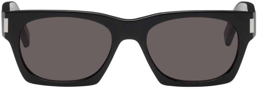 Saint Laurent Black Sl 402 Sunglasses In Black-black-black