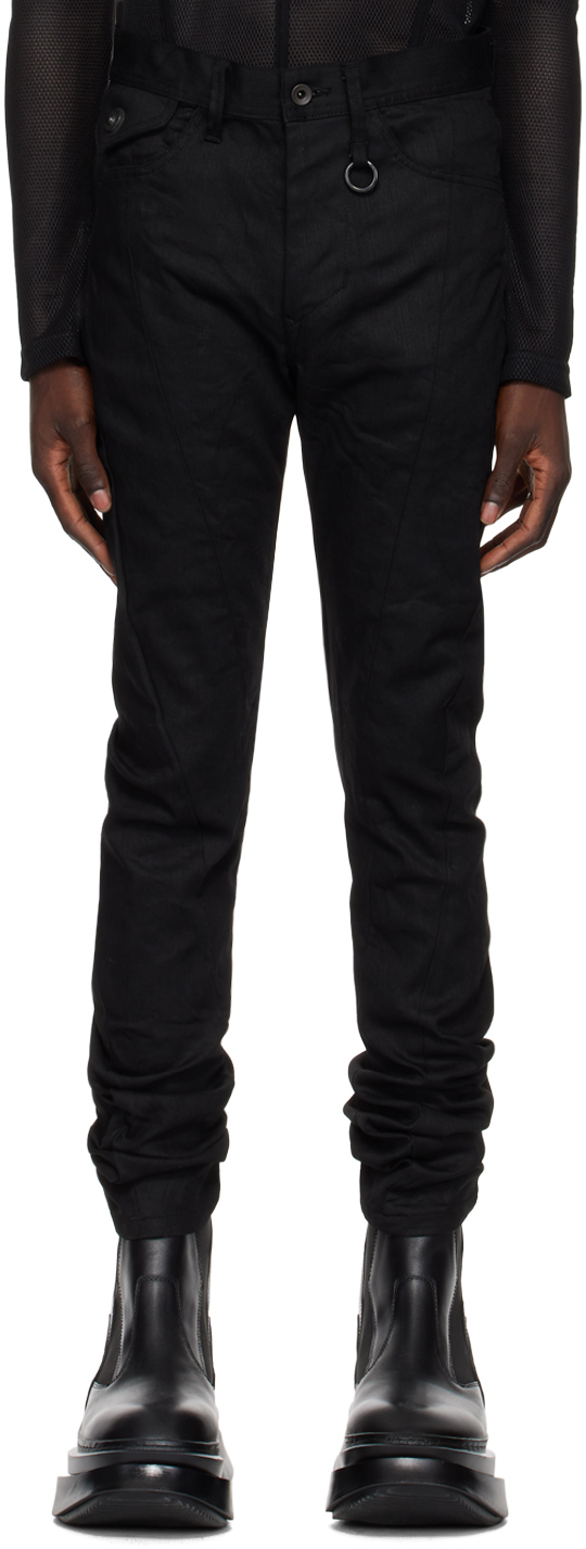 Shop Julius Black Arched Skinny Jeans