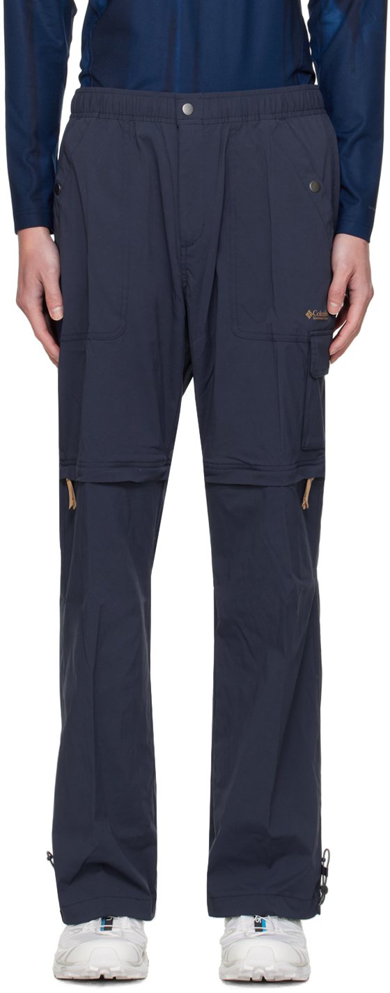 Madhappy Blue Columbia Edition Convertible Cargo Pants In Collegiate Navy