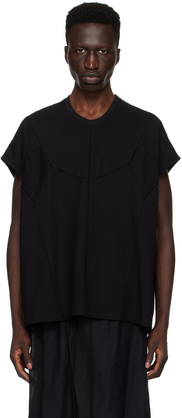 Shop Julius Black Paneled Sweatshirt