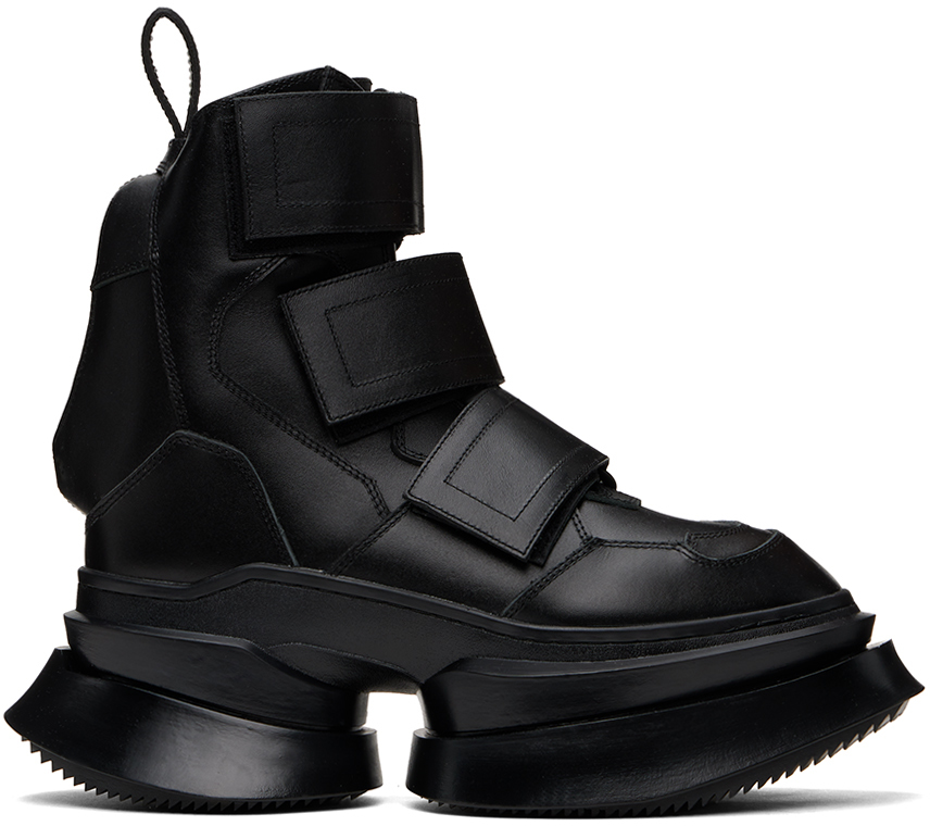 Black Fastened Shell Boots