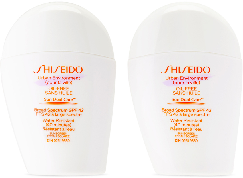 Shop Shiseido Urban Environment Oil-free Sunscreen Duo, 2 X 30 ml In N/a