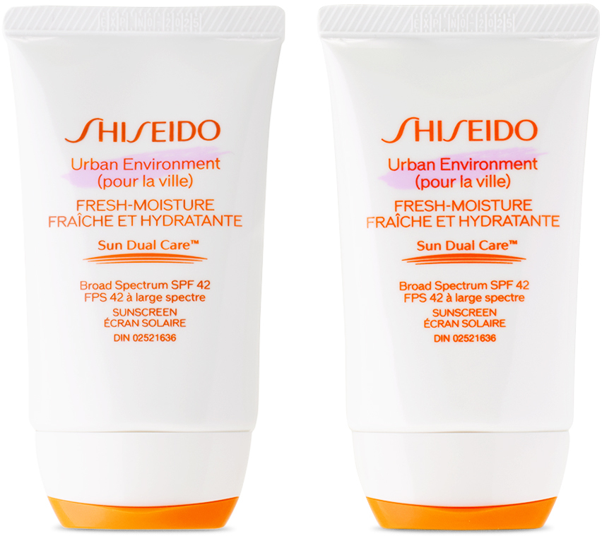 Shop Shiseido Urban Environment Fresh Moisture Sunscreen Duo, 2 X 50 ml In N/a