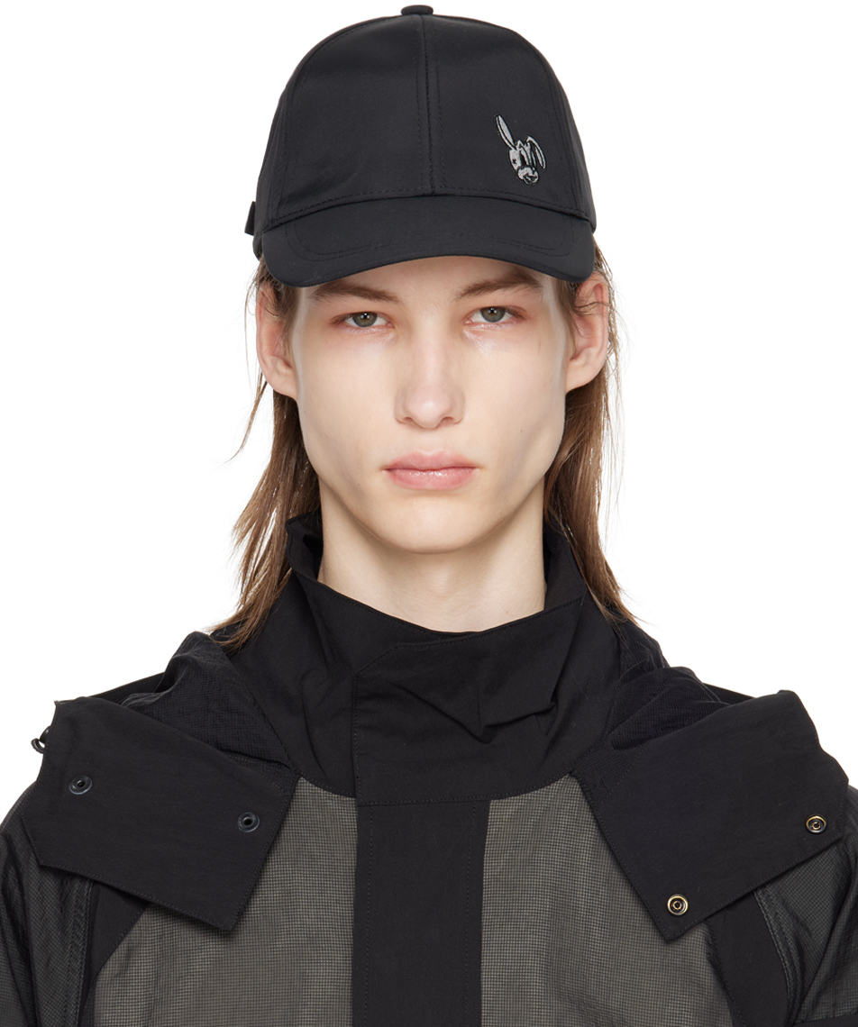 Shop Ps By Paul Smith Black Bunny Embroidered Cap In 79 Blacks