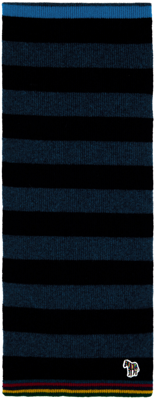 Shop Ps By Paul Smith Multicolor Striped Scarf In 47 Blues